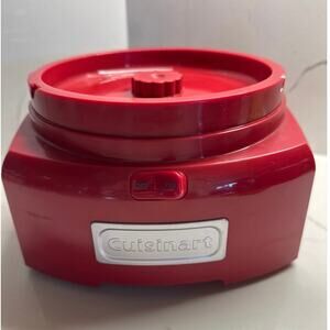 Cuisinart Ice Cream Maker ICE-21 Red Motor Base Replacement Part Tested-Works